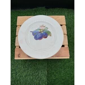 Antique Porcelain Plate Fruit Motif - 9.75” Diameter - Collectible